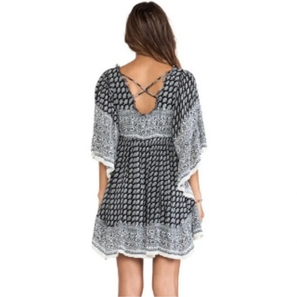 Free People Heart of Gold Mini Dress Bohemian Festival Boho Floral - Picture 5 of 15